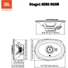 JBL STAGE1 962M, GEN2 6x9", 3-juostų koaksialiniai garsiakalbiai