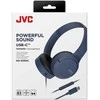 JVC, HA-S33UC-AU, mėlynos sp. dinaminės ausinės, mikrofonas