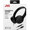 JVC, HA-S33UC-BU, juodos sp. dinaminės ausinės, mikrofonas