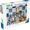 Ravensburger Dėlionė 1500 vnt. - Kačiukai virtuvėje