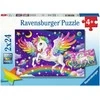 Ravensburger Dėlionė 2x24 vnt. - Vienaragis ir Pegasas
