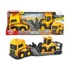 „Dickie“ automobilių vilkimo sunkvežimis su „Construction Volvo“ sunkvežimio komanda 32cm buldozeriu
