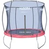 Hudora Fantastic - Antžeminis batutas - Apvalus - 100 kg - Apsauginis tinklas - Raudona