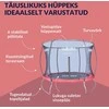 Hudora Fantastic - Antžeminis batutas - Apvalus - 100 kg - Apsauginis tinklas - Raudona