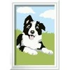 „Ravensburger“ dažai pagal „Numbers Border Collie“.