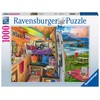 Ravensburger "2D" Dėlionė 1000 vnt. - Vaizdas iš namelio ant ratų