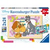 Ravensburger Dėlionė 2x24 vnt. - Disney šunys