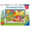Ravensburger Dėlionė 2x24 vnt. - Švieži vaisiai ir daržovės
