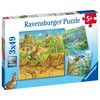 Ravensburger Dėlionė 3x49 vnt. - Gyvūnų gyvenamosios vietos