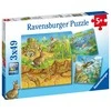 Ravensburger Dėlionė 3x49 vnt. - Gyvūnų gyvenamosios vietos