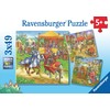 Ravensburger Dėlionė 3x49 vnt. - Riteriai