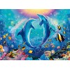 Dėlionė „Ravensburger Puzzle 500“ – galvosūkis „Šok su delfinais“.