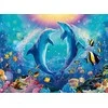 Dėlionė „Ravensburger Puzzle 500“ – galvosūkis „Šok su delfinais“.