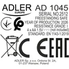 Adler AD 1045 Seifas su elektroniniu kodu ir spyna