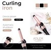 Adler | Curling Iron | AD 2117 | Ceramic heating system | Barrel diameter 25 mm | Temperature (max) 200 °C | 45 W | Juodas/Rožinė