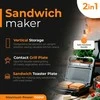 Sumuštinių keptuvas Adler sumuštinių keptuvė 2 viename | AD 3070b | 850 W | Lentelių skaičius 2 | Juodas