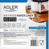 Adler popieriniai įdėklai oro gruzdintuvei | AD 6733 | 100 vnt.