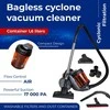 Adler Cyclone dulkių siurblys | AD 7065 | Be maišelio | Galia 700 W | Dulkių talpa 1,6 L | Juodas/Raudona