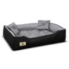 Aio Factory AIO Prestižinė lova 130x100 / 145x115cm pilka ir juoda (Pažeista pakuotė)