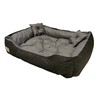 Aio Factory AIO Prestižinė lova 130x100 / 145x115cm pilka ir juoda (Pažeista pakuotė)