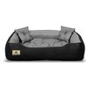 Aio Factory AIO Prestižinė lova 130x100 / 145x115cm pilka ir juoda (Pažeista pakuotė)