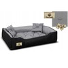 Aio Factory AIO Prestižinė lova 130x100 / 145x115cm pilka ir juoda (Pažeista pakuotė)