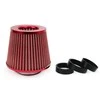 Kūginis oro filtras automobiliui, universalus, raudonas, su 3 adapteriais, AMIO-01042