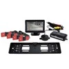 Amio Parkavimo pagalbos sistema TFT01 4,3" su CAM-402 LED kamera, 4 juodi jutikliai, vidinis montavimas