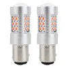 LED lemputės Canbus 3030 24SMD 1157 Bay15d PR21/5W raudonos 12V 24V amio-02579