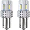 Dvi Amio LED lemputės 1156 BA15S su metaliniu korpusu