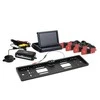 Amio Parkavimo pagalbos sistema TFT02 4,3" su HD-402-LED kamera, 4 juodi jutikliai, vidinis montavimas