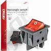 Raudonas stačiakampis jungiklis 12v 230v su apšvietimu BU02 amio-03613