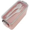Ag479M Rožinis 750ml maisto indas su dviem skyreliais