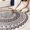 Ag491F Apvalus boho stiliaus kilimas su kutais 90x90cm