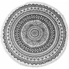 Ag491F Apvalus boho stiliaus kilimas su kutais 90x90cm