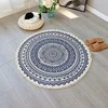Ag491F Apvalus boho stiliaus kilimas su kutais 90x90cm