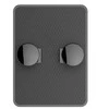 Ag807 Dvigubas sieninis kabliukas iš ABS plastiko, 5,5x7,5 cm, juodas