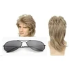 ATL BQ3H Peruka vyriška blond disco retro + okulary