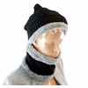 Bq52D Aptel Kepurė, šalikas (rinkinys) UNISEX SET Juodas