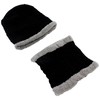 Bq52D Aptel Kepurė, šalikas (rinkinys) UNISEX SET Juodas