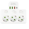 ATL DA714C Prailgintuvas 3 lizdai + 3xUSB + USB-C 3m