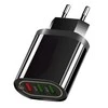USB tinklo įkroviklis PLP37D, 18W, Quick Charge 3.0, 3 USB, juodas