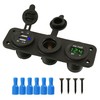 Pls37 Automobilio 12V cigarečių degiklio lizdas 2XUSB 5V 2A voltmetras