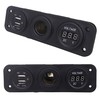 Pls37 Automobilio 12V cigarečių degiklio lizdas 2XUSB 5V 2A voltmetras