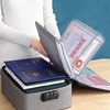 Apte Dokumentų dėklas su kodine spyna TR12C, 37x27x10,5 cm, pilkas