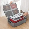 Apte Dokumentų dėklas su kodine spyna TR12C, 37x27x10,5 cm, pilkas