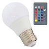 ATL LED lemputė RGB E27 su nuotolinio valdymo pultu, 3W