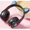Aptel Belaidės ausinės ZS7F su LED kačių ausimis ir Bluetooth 5.0, juodos