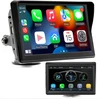 Automagnetola RTO 7 colių automobilio radijas su „Android“ ir „Apple CarPlay“ atbulinės eigos kamera, multimedija, „Bluetooth“ – ER1081