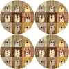 Bertoni 4D apvalaus stalo kilimėlių rinkinys - PEXESO BEIGE